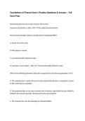 Foundations of Finance Exam 1 Practice Questions & Answers &ndash; Full Exam Prep
