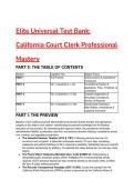 2026&sol;2027 S-Tier Elite Universal Test Bank&colon; California Court Clerk Professional Mastery & Civil Procedure Exam Prep &lpar;19&plus; Q&A with Deep Analysis&rpar;