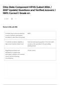 Ohio State Component NFHS &lpar;Latest 2026 &sol; 2027 Update&rpar; Questions and Verified Answers &vert; 100&percnt; Correct &vert; Grade A&plus;&period;