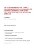 NSG 552 Psychopharmacology Exam 1&lpar;Modules 1&ndash;3&rpar; Questions with Verified Answers