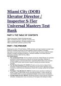 2026&sol;2027 Miami City &lpar;DOB&rpar; Elevator Director & QEI Inspector S-Tier Mastery Test Bank &vert; Florida Statutes & ASME A17&period;3 Code