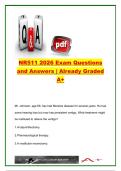 NR511 Advanced Health Assessment 2026 &vert; 800&plus; Exam Questions and Verified Answers &vert; Gastrointestinal Disorders&comma; HEENT Assessment&comma; Differential Diagnosis&comma; Primary Care & Family Nurse Practitioner