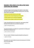 NSG3600- PEDS &lpar;EXAM 3&rpar; PQ &lpar;PRE & POST QUIZ&rpar; QUESTIONS AND ANSWERS