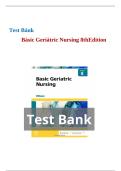Test Bank Williams Basic Geriatric Nursing 8th Edition ISBN 9780323934374 Complete Chapter Questions Answers and Rationales