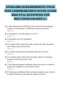 STEDI&period;ORG SUBASSESSMENT FINAL&NewLine;TEST COMPREHENSIVE STUDY GUIDE&NewLine;2026 FULL QUESTIONS AND&NewLine;SOLUTIONS GRADED A&plus;