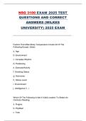 NSG 3100 &ndash; Exam 1 &vert; Comprehensive Practice Questions with Correct Answers