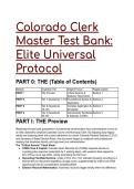 S-Tier Colorado Clerk Master Test Bank 2026&sol;2027 &vert; Elite Universal Protocol &lpar;Complete 19&plus; Q&A with Mentor Analysis&rpar;