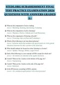 STEDI&period;ORG SUBASSESSMENT FINAL&NewLine;TEST PRACTICE EXAMINATION 2026&NewLine;QUESTIONS WITH ANSWERS GRADED&NewLine;A&plus;&NewLine;