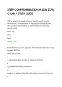 STEPP COMPREHENSIVE EXAM 2026 EXAM&NewLine;Q AND A STUDY GUIDE&NewLine;