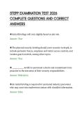 STEPP EXAMINATION TEST 2026&NewLine;COMPLETE QUESTIONS AND CORRECT&NewLine;ANSWERS&NewLine;
