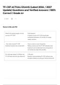 TF-CBT ACTUAL EXAMS &lpar;Latest 2026 &sol; 2027 Update&rpar; Questions and Verified Answers &vert; 100&percnt; Correct &vert; Grade A&plus;
