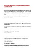 ACCT 526 FINAL EXAM &vert; QUESTIONS AND ANSWERS&vert; LATEST UPDATE