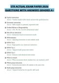 STR ACTUAL EXAM PAPER 2026&NewLine;QUESTIONS WITH ANSWERS GRADED A&plus;