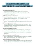 STR CERTIFICATION SCRIPT 2026&NewLine;QUESTIONS WITH SOLUTIONS GRADED A&plus;
