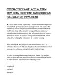 STR PRACTICE EXAM 1 ACTUAL EXAM&NewLine;2026 EXAM QUESTIONS AND SOLUTIONS&NewLine;FULL SOLUTION VIEW AHEAD
