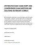 STR PRACTICE EXAM 1 EXAM SCRIPT 2026&NewLine;COMPREHENSIVE EXAM QUESTIONS AND&NewLine;SOLUTIONS 100 PERCENT CORRECT&NewLine;