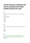 STR PRACTICE EXAM 1 EXAMINATION TEST&NewLine;2026 FULL QUESTIONS AND CORRECT&NewLine;ANSWERS UPDATED STUDY GUIDE