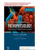 Test Bank for Pathophysiology 9th Edition McCance & Huether&NewLine;&ndash; Complete Questions & Answers &ndash; The Biologic Basis for&NewLine;Disease in Adults and Children &vert;ISBN-13 978-0323789875  &vert; All Chapters
