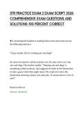 STR PRACTICE EXAM 2 EXAM SCRIPT 2026&NewLine;COMPREHENSIVE EXAM QUESTIONS AND&NewLine;SOLUTIONS 100 PERCENT CORRECT