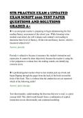 STR PRACTICE EXAM 2 UPDATED&NewLine;EXAM SCRIPT 2026 TEST PAPER&NewLine;QUESTIONS AND SOLUTIONS&NewLine;GRADED A&plus;