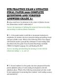 STR PRACTICE EXAM 2 UPDATED&NewLine;FINAL PAPER 2026 COMPLETE&NewLine;QUESTIONS AND VERIFIED&NewLine;ANSWERS GRADE A&plus;&NewLine;
