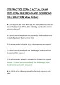 STR PRACTICE EXAM 3 ACTUAL EXAM&NewLine;2026 EXAM QUESTIONS AND SOLUTIONS&NewLine;FULL SOLUTION VIEW AHEAD