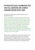 STR PRACTICE EXAM 3 EXAMINATION TEST&NewLine;2026 FULL QUESTIONS AND CORRECT&NewLine;ANSWERS UPDATED STUDY GUIDE