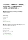 STR PRACTICE EXAM 3 FINAL EXAM PAPER&NewLine;2026 COMPLETE EXAMINATION WITH&NewLine;VERIFIED ANSWERS GRADED A&plus;&NewLine;