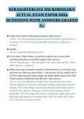 STRAIGHTERLINE MICROBIOLOGY&NewLine;ACTUAL EXAM PAPER 2026&NewLine;QUESTIONS WITH ANSWERS GRADED&NewLine;A&plus;&NewLine;
