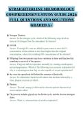 STRAIGHTERLINE MICROBIOLOGY&NewLine;COMPREHENSIVE STUDY GUIDE 2026&NewLine;FULL QUESTIONS AND SOLUTIONS&NewLine;GRADED A