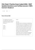 CEA Week 1 Practice Exam &lpar;Latest 2026 &sol; 2027 Update&rpar; Questions and Verified Answers &vert; 100&percnt; Correct &vert; Grade A&plus;