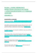 IS-2200 &vert;&vert; BASIC EMERGENCY &NewLine;OPERATIONS CENTER FUNCTIONS &NewLine;&vert;&vert;UPDATED QUESTIONS AND VERIFIED &NewLine;ANSWERS  &NewLine;GRADED A&plus; 
