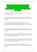 DHN 101 Final Exam &ndash; Nutrition Fundamentals&comma; Health Concepts&comma; and Comprehensive Course Review