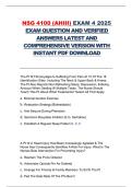 NSG 4100 &lpar;AH III&rpar; &ndash; Exam 4 &vert;Comprehensive Practice Questions with Verified Answers on Shock&comma; Burns&comma; Critical Care&comma; Palliative Care&comma; and Hospice Nursing