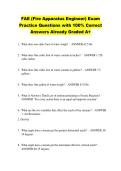 FAE &lpar;Fire Apparatus Engineer&rpar; Exam &NewLine;Practice Questions with 100&percnt; Correct &NewLine;Answers Already Graded A&plus; 
