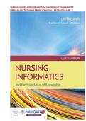 Test Bank Nursing Informatics and the Foundation of Knowledge 4th&NewLine;Edition by Dee McGonigle Kathleen Mastrian &vert; ISBN-13 978-1284121247&NewLine;&vert;  Chapter 1-26 &vert; All Chapters 