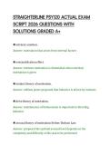 STRAIGHTERLINE PSY120 ACTUAL EXAM&NewLine;SCRIPT 2026 QUESTIONS WITH&NewLine;SOLUTIONS GRADED A&plus;