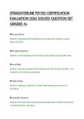 STRAIGHTERLINE PSY120 CERTIFICATION&NewLine;EVALUATION 2026 SOLVED QUESTION SET&NewLine;GRADED A&plus;