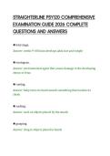 STRAIGHTERLINE PSY120 COMPREHENSIVE&NewLine;EXAMINATION GUIDE 2026 COMPLETE&NewLine;QUESTIONS AND ANSWERS&NewLine;