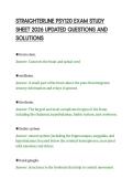 STRAIGHTERLINE PSY120 EXAM STUDY&NewLine;SHEET 2026 UPDATED QUESTIONS AND&NewLine;SOLUTIONS