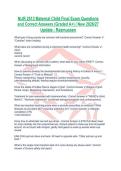 NUR 2513 Maternal Child Final Exam Questions and Correct Answers &lpar;Graded A&plus;&rpar; &vert; New 2026&sol;27 Update - Rasmussen