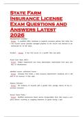 State Farm Insurance License Exam Questions and Answers Latest 2026