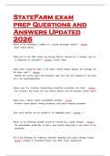 StateFarm exam prep Questions and Answers Updated 2026