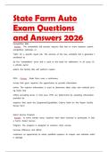 State Farm Auto Exam Questions and Answers 2026