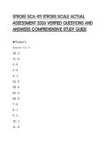 STROKE SCA 411 STROKE SCALE ACTUAL&NewLine;ASSESSMENT 2026 VERIFIED QUESTIONS AND&NewLine;ANSWERS COMPREHENSIVE STUDY GUIDE&NewLine;