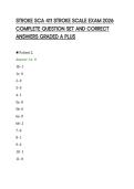STROKE SCA 411 STROKE SCALE EXAM 2026&NewLine;COMPLETE QUESTION SET AND CORRECT&NewLine;ANSWERS GRADED A PLUS&NewLine;