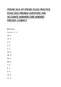 STROKE SCA 411 STROKE SCALE PRACTICE&NewLine;EXAM 2026 PREMIUM QUESTIONS AND&NewLine;ACCURATE ANSWERS ONE HUNDRED&NewLine;PERCENT CORRECT&NewLine;