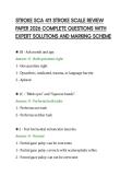 STROKE SCA 411 STROKE SCALE REVIEW&NewLine;PAPER 2026 COMPLETE QUESTIONS WITH&NewLine;EXPERT SOLUTIONS AND MARKING SCHEME&NewLine;