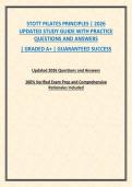 STOTT PILATES PRINCIPLES &vert; 2026 UPDATED STUDY GUIDE WITH PRACTICE QUESTIONS AND ANSWERS