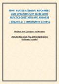 STOTT PILATES&colon; ESSENTIAL REFORMER &vert; 2026 UPDATED STUDY GUIDE WITH PRACTICE QUESTIONS AND ANSWERS